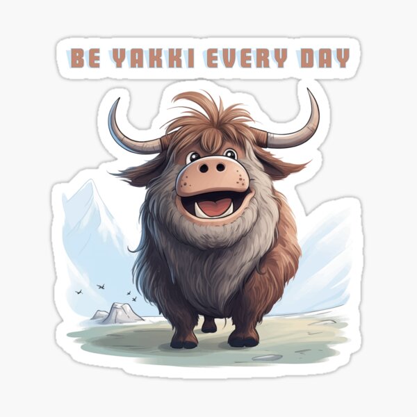 50Pcs Highland Cow Cartoon Stickers animali bovini Graffiti Kids