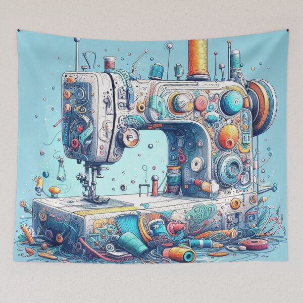 Item preview, An old sewing machine. designed and sold by growing-mom.