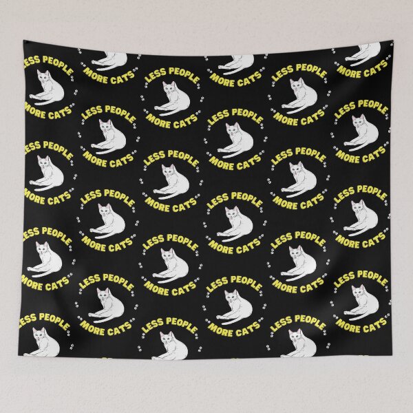Item preview, Less people more cats designed and sold by AleviryMayoral.