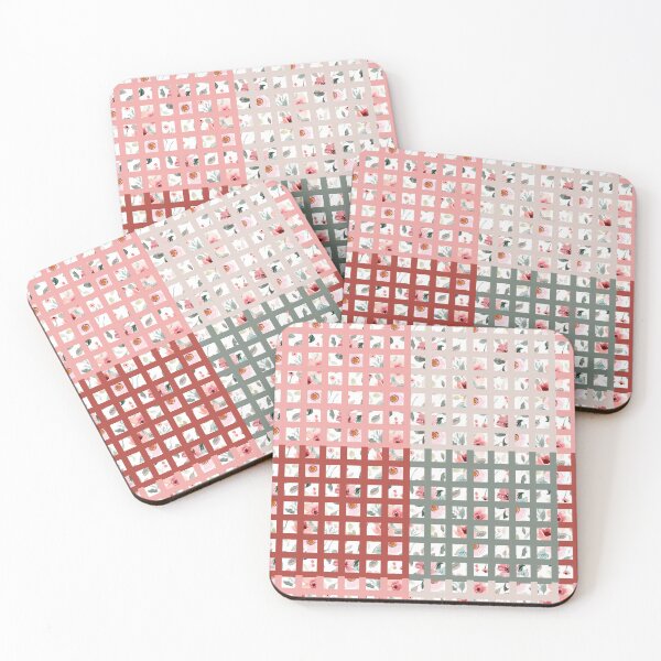 Item preview, Boho Floral design in Check Lines designed and sold by WildBeauty.