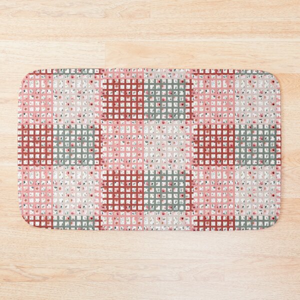 Item preview, Boho Floral design in Check Lines designed and sold by WildBeauty.
