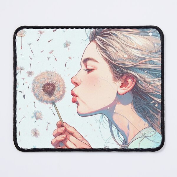 Item preview, Girl blowing dandelion seeds. designed and sold by growing-mom.