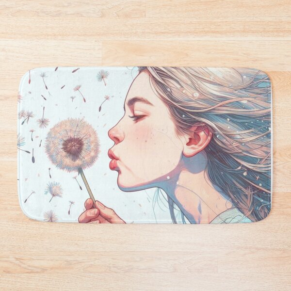 Item preview, Girl blowing dandelion seeds. designed and sold by growing-mom.