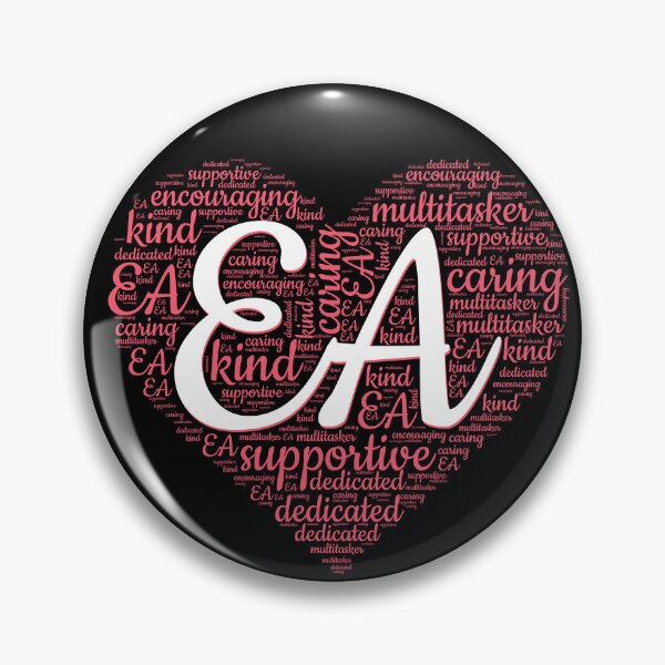 Item preview, Gift for Educational Assistant, Pink Word Heart designed and sold by TaraGbear.