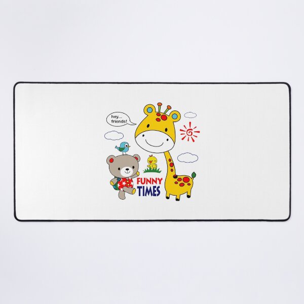 Item preview, cute giraffe with friend animal, yellow giraffe with friend animal, cute giraffe with bear  designed and sold by GreyStanzione1.