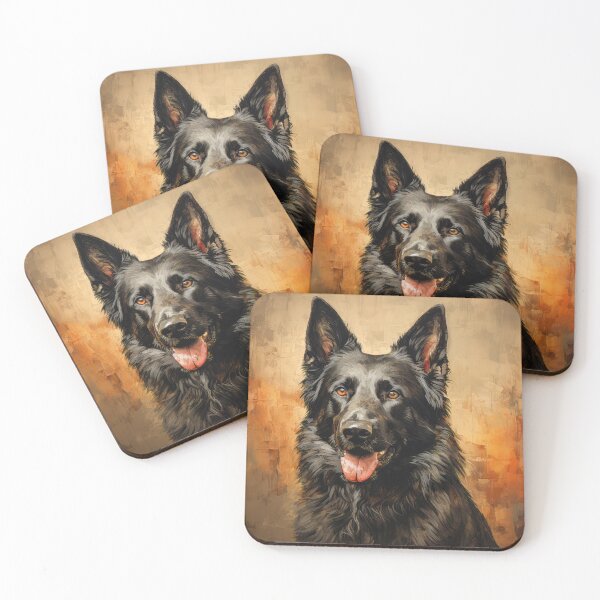 Item preview, Black German Shepherd Portrait 04 designed and sold by Elisabeth Lucas.