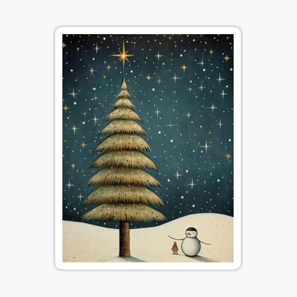 Item preview, Cute Snowman And Christmas Tree designed and sold by Michealfashion.