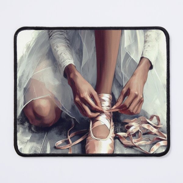 Item preview, A girl tying ballet shoes. designed and sold by growing-mom.
