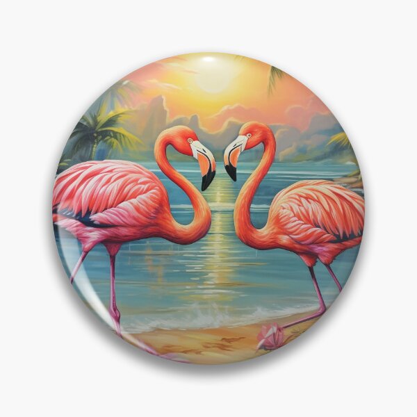 Item preview, Pink Flamingos on a beautiful island designed and sold by KERaney.