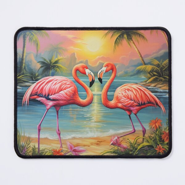 Item preview, Pink Flamingos on a beautiful island designed and sold by KERaney.