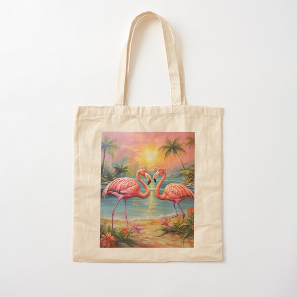 Pink flamingo tote discount bag