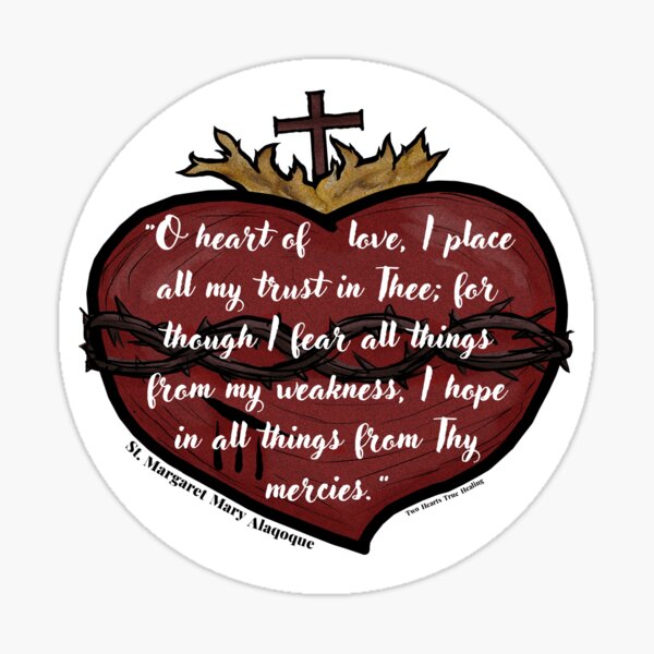 O Heart of love - St. Margaret Mary Sticker