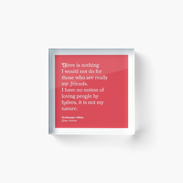 Item preview, Jane Austen Quote: Friendship (from Northanger Abbey) designed and sold by bookishangela.