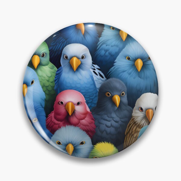 Item preview, Colourful budgie bird in action designed and sold by ArtByNRJ.