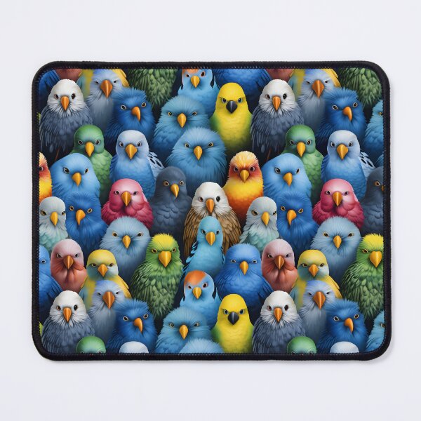 Item preview, Colourful budgie bird in action designed and sold by ArtByNRJ.
