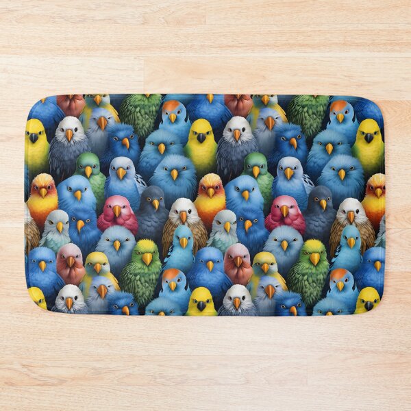 Item preview, Colourful budgie bird in action designed and sold by ArtByNRJ.