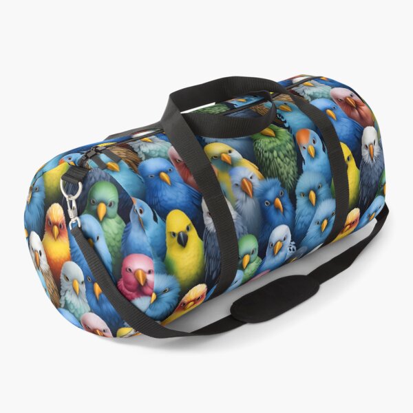 Item preview, Colourful budgie bird in action designed and sold by ArtByNRJ.