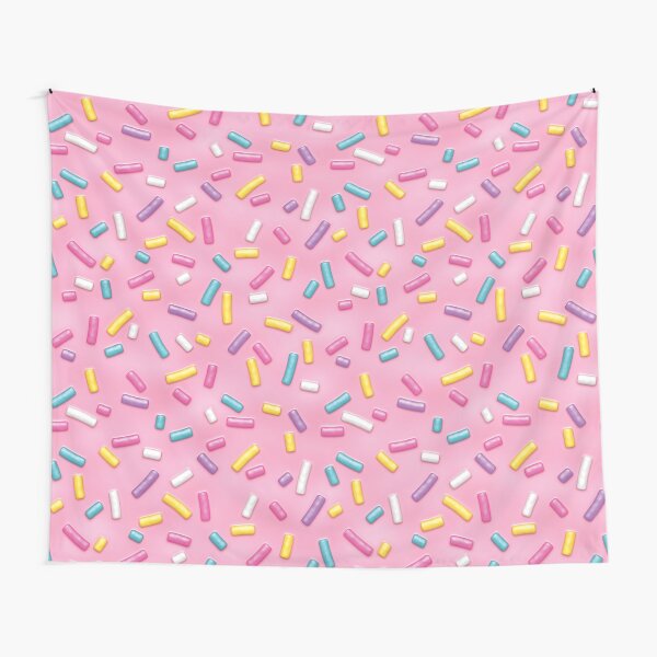 Sweet Sweet Pink Donut Sprinkles Tapestry