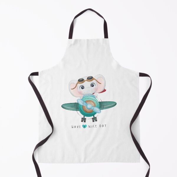 Item preview, little elephant pilot flying, cute elephant flying in airplane, elephant pilot flying on airplane designed and sold by GreyStanzione1.