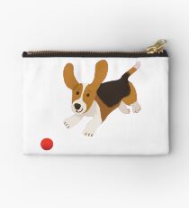 happy basset hound Studio Pouch