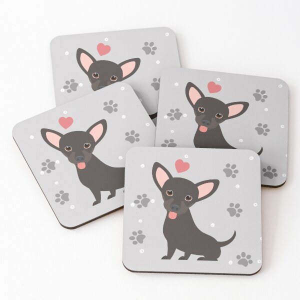 Item preview, Love Black Chiweenie Dachshund Chihuahua Mix Upright Ears designed and sold by Lulupainting.