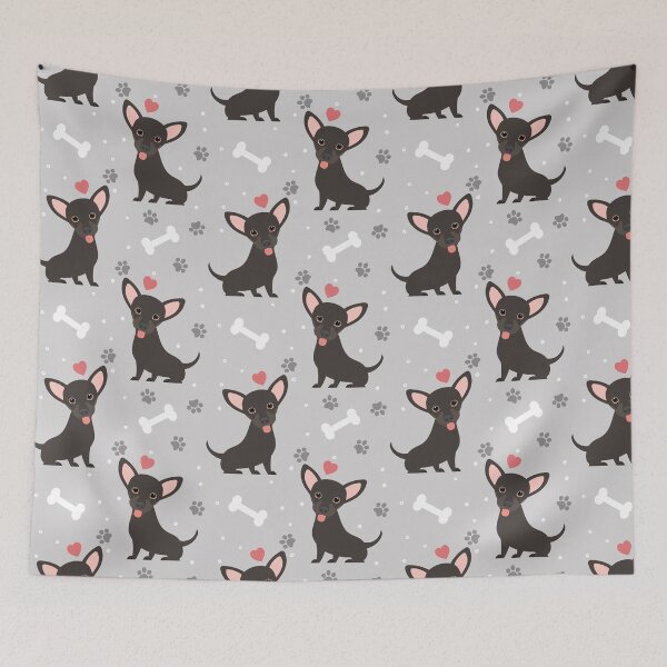 Item preview, Love Black Chiweenie Dachshund Chihuahua Mix Upright Ears designed and sold by Lulupainting.