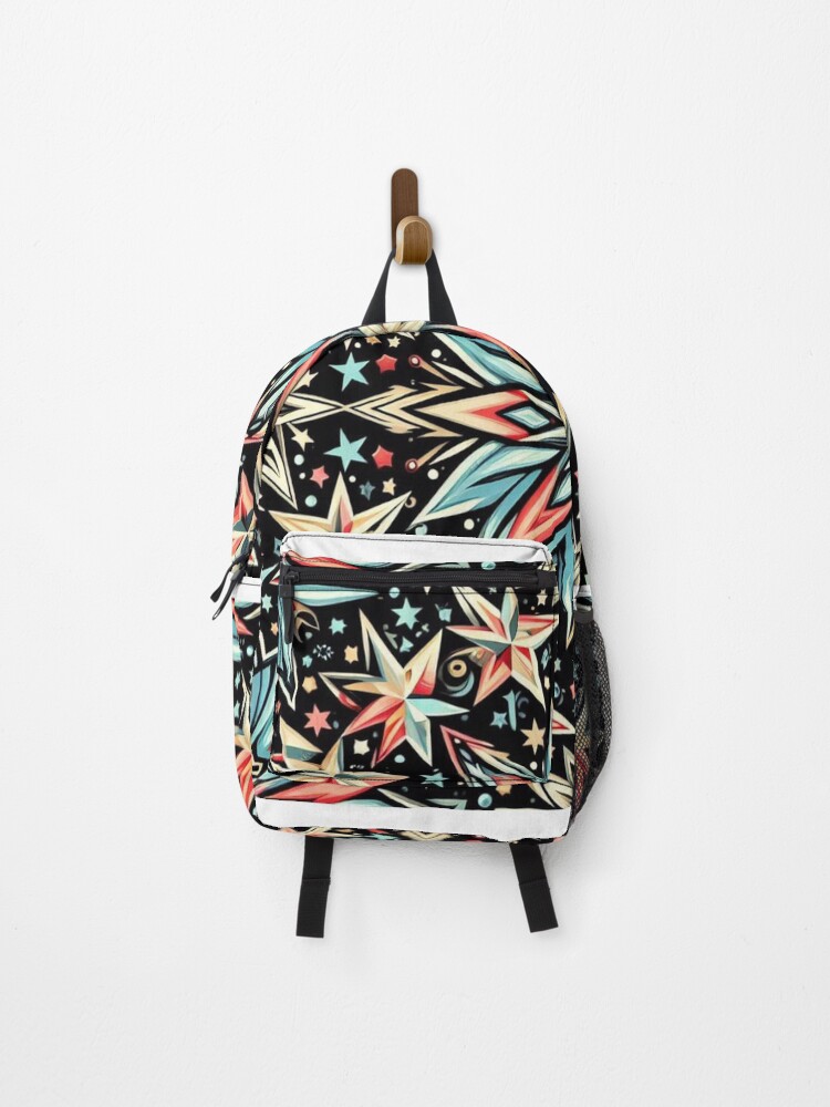Thumbnail 1 of 3, Backpack, colorful pattern designed and sold by ToxicBBAStore.