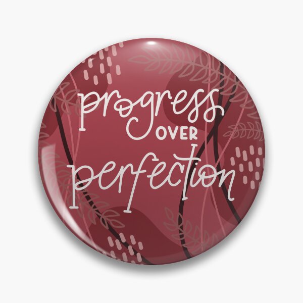 Item preview, Progress Over Perfection Dark Red Maroon Burgundy Modern Floral  designed and sold by serafineaandd.