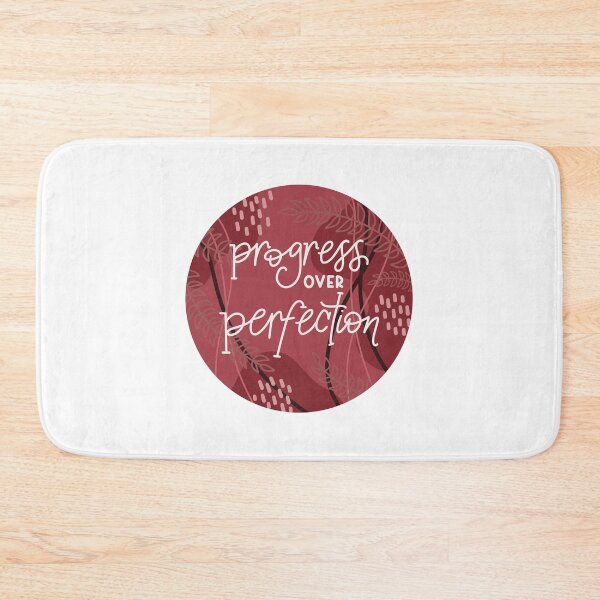 Item preview, Progress Over Perfection Dark Red Maroon Burgundy Modern Floral  designed and sold by serafineaandd.