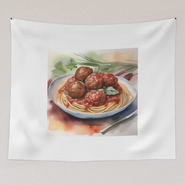Item preview, National Spaghetti Day D - January 4 - Watercolor & Pen designed and sold by Oldetimemercan.