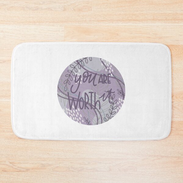Item preview, You Are Worth It Purple, Green, Blue Modern Floral  designed and sold by serafineaandd.
