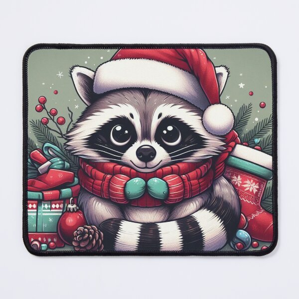 Item preview, Christmas raccoon: Merry Christmas designed and sold by El Rincón Gatuno .