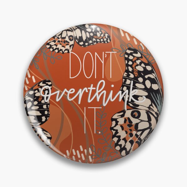 Item preview, Don’t Overthink It Butterfly Orange and Teal Modern Floral  designed and sold by serafineaandd.