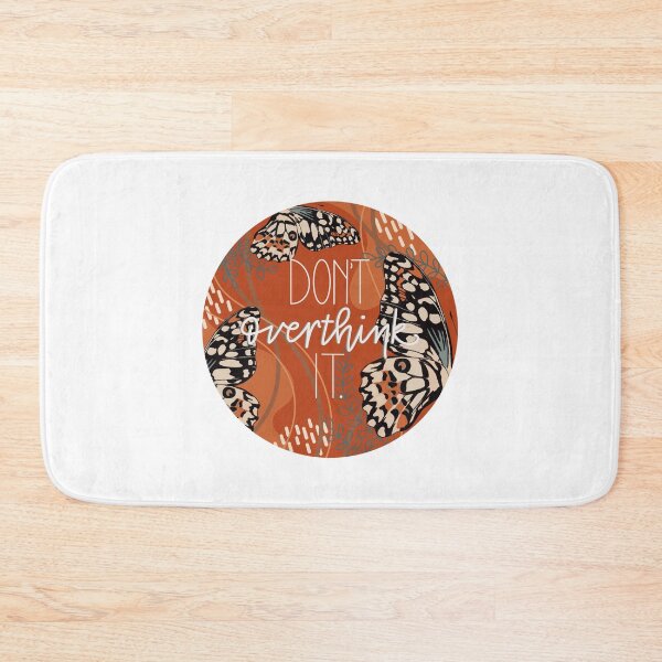 Item preview, Don’t Overthink It Butterfly Orange and Teal Modern Floral  designed and sold by serafineaandd.