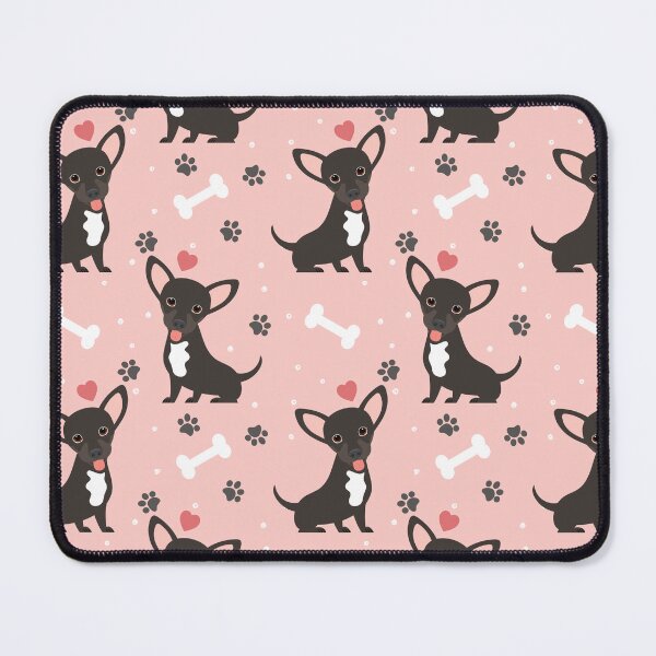 Item preview, Black White Chiweenie Dachshund Chihuahua Mix Upright Ears designed and sold by Lulupainting.