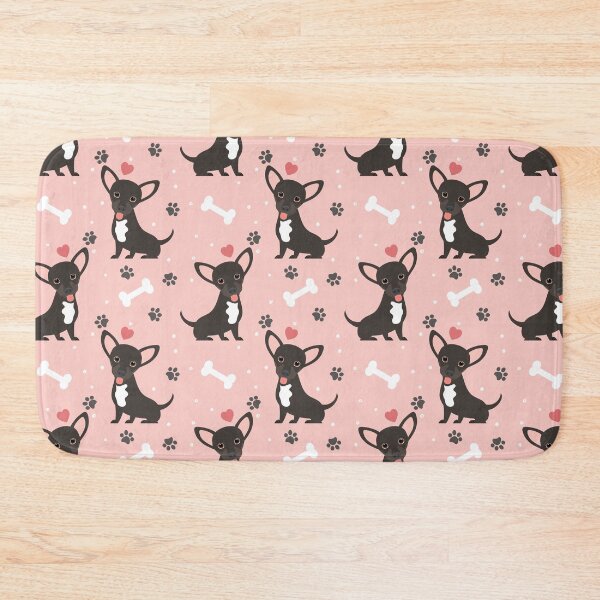 Item preview, Black White Chiweenie Dachshund Chihuahua Mix Upright Ears designed and sold by Lulupainting.