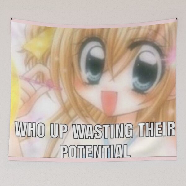 Item preview, who up wastin g their potential anime designed and sold by staticc.