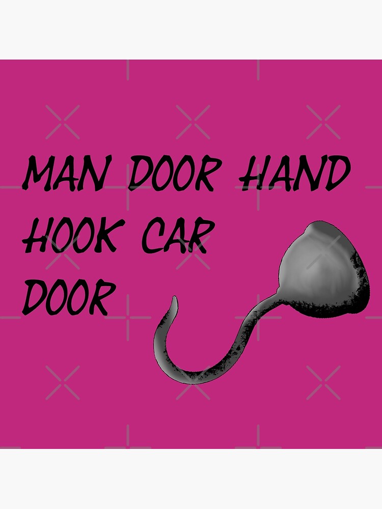 man hook hand hook car door