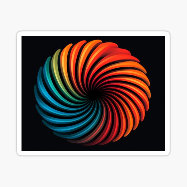 Item preview, Optical Illusion Rainbow Spiral designed and sold by Matt's Artificial Nature.