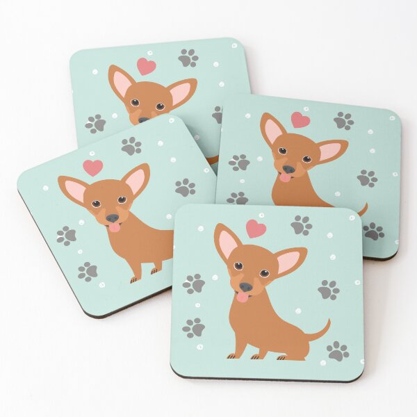 Item preview, Red Chiweenie Dachshund Chihuahua Mix Upright Ears designed and sold by Lulupainting.