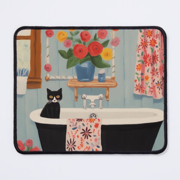 Item preview, Cat in Bathtub designed and sold by EnchantArtCo.