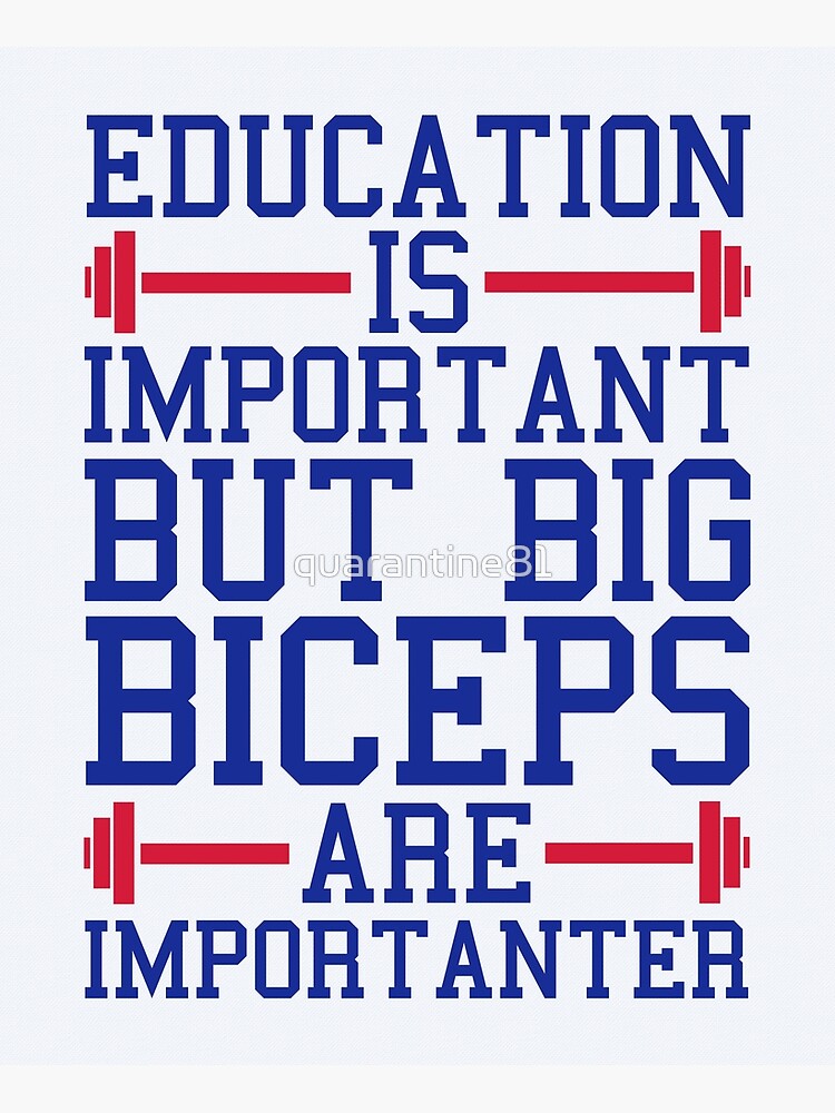 "Big Biceps Gym Quote" Poster for Sale by quarantine81 | Redbubble