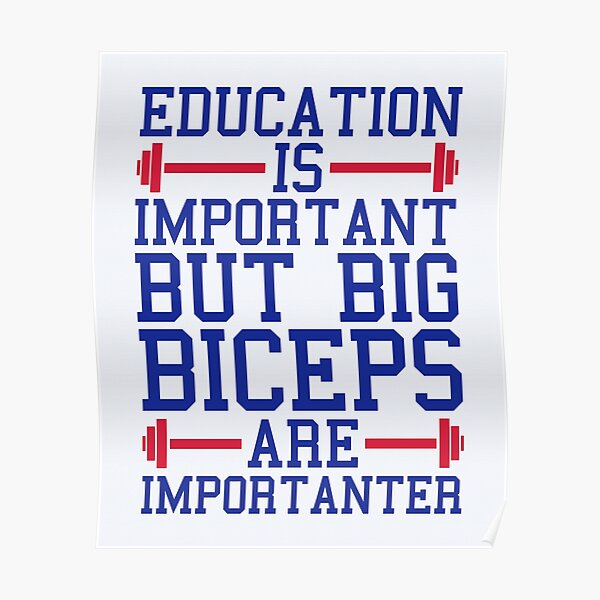 Big Biceps Gym Zitat Poster