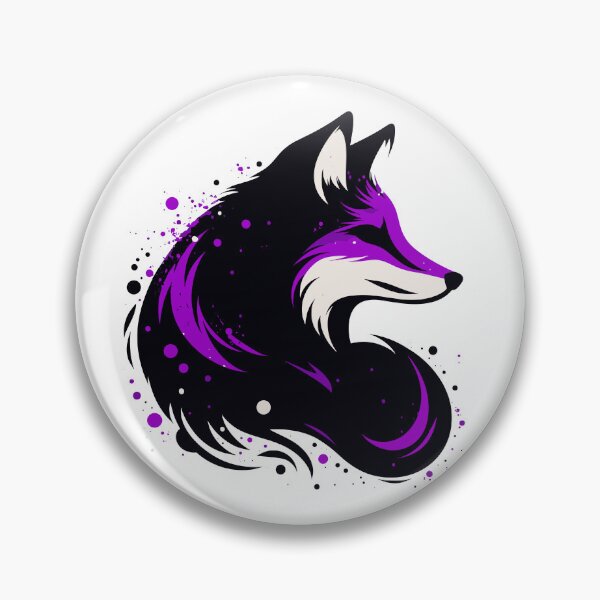 Item preview, Purple and Black Fox Silhouette in Vector Style designed and sold by Azura Alstrine.