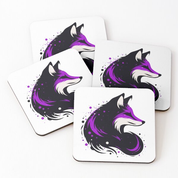 Item preview, Purple and Black Fox Silhouette in Vector Style designed and sold by Azura Alstrine.