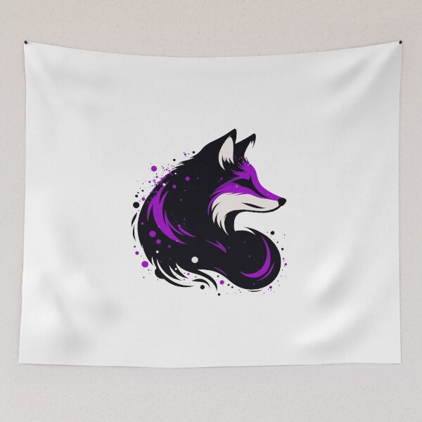 Item preview, Purple and Black Fox Silhouette in Vector Style designed and sold by Azura Alstrine.