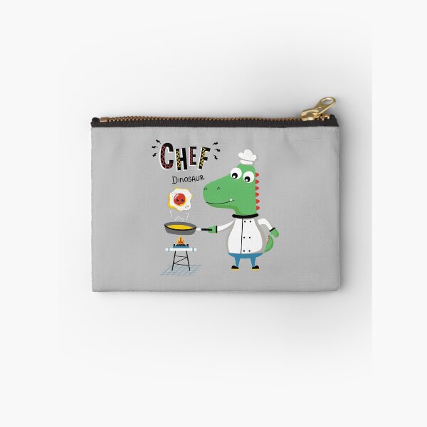 Item preview, cool dinosaur chef making omelet, cute dinosaur chef fried egg, cartoon dinosaur chef in the kitchen designed and sold by GreyStanzione1.