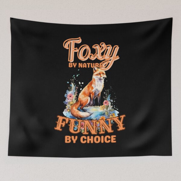 Item preview, Foxy By Nature, Funny By Choice. fox portrait designed and sold by FoxVibes.