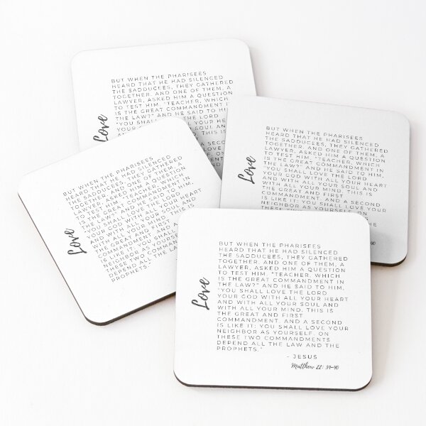Item preview, Matthew 22: 34-40 Bible Verse, The Greatest Commandment, Jesus, Love, Christian, Biblical Inspiration designed and sold by Christie Olstad.
