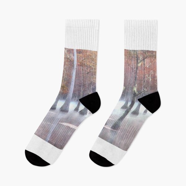 Item preview, Mystic Morningwith Cypress Trees designed and sold by Alla Gill.